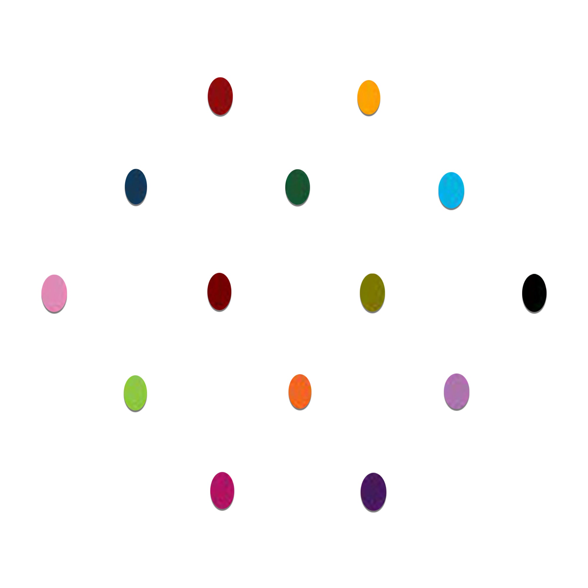 Comet Busters multicolor oval velvet bindis for women and girls.