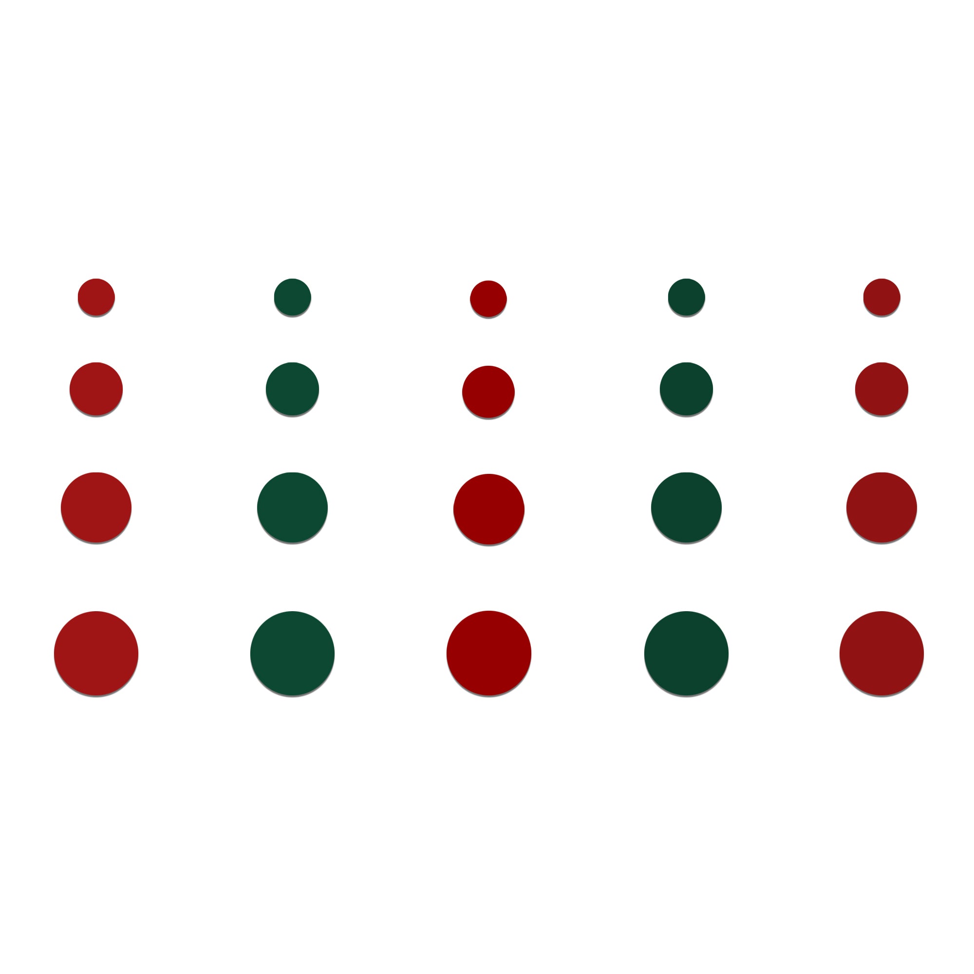 Comet Busters multicolor plain round bindis featuring red and green velvet bindis in assorted sizes for traditional, festive, and daily ethnic wear.