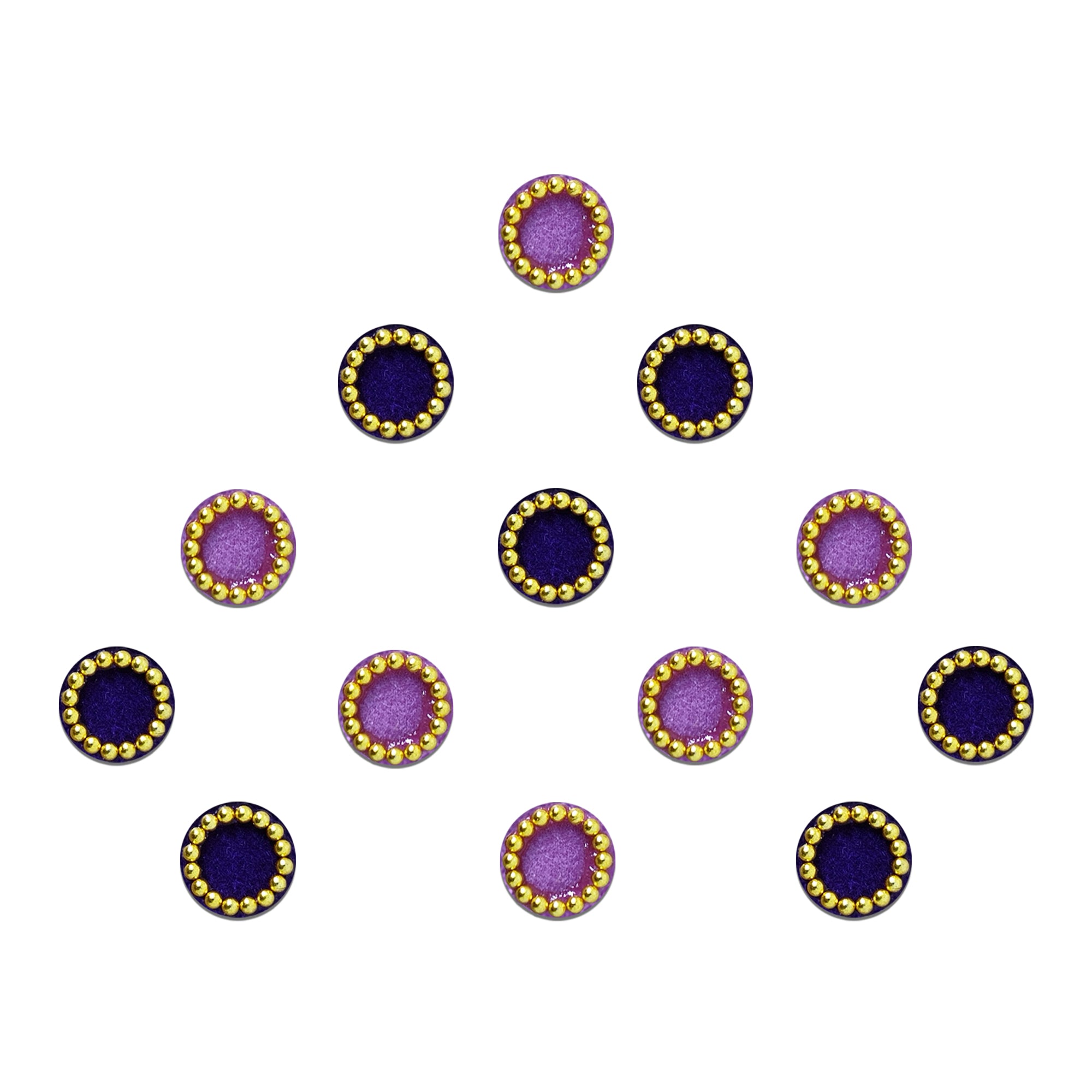 Comet Busters Blue & Purple Round Bindis 