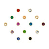 Comet Busters® Multicolor Diamond Dot – Diamond – Handcrafted, Reusable & Skin-Friendly Bindis for Party Wear (5mm) – Forehead Bindi Stickers for Women & Girls – BIN2221