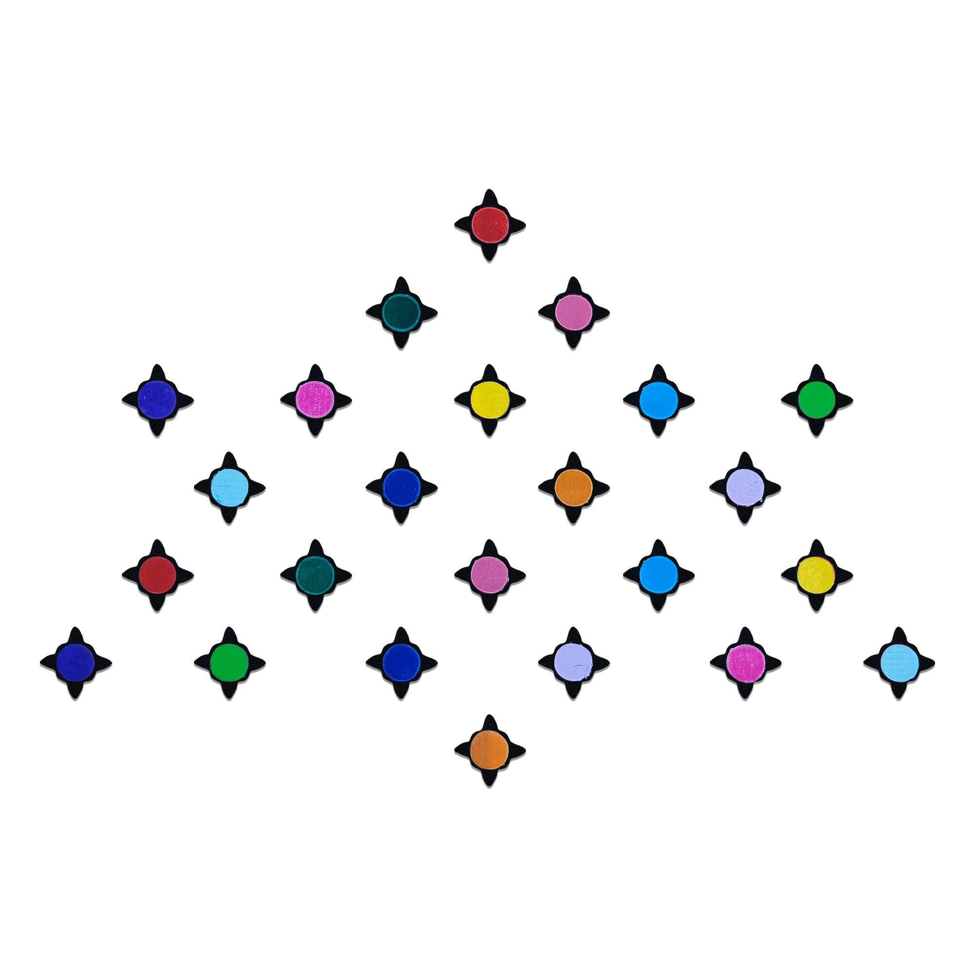 Comet Busters Multicolor star shaped designer bindis for women and girls