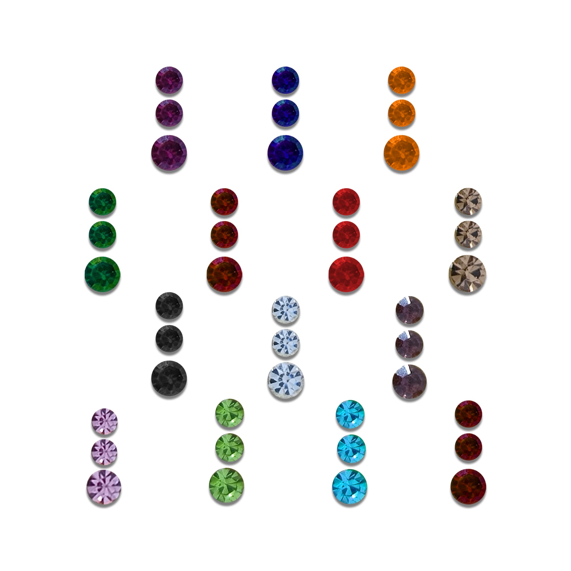 Comet Busters® Multicolor Artistic Bridal Bindis – Handcrafted, Reusable, Skin-Safe Indian Forehead Stickers for Women