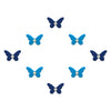 Comet Busters® Blue Butterfly – Velvet, Diamond – Handcrafted, Reusable & Skin-Friendly Bindis for Party Wear (8mm) – Forehead Bindi Stickers for Women & Girls – BIN1620