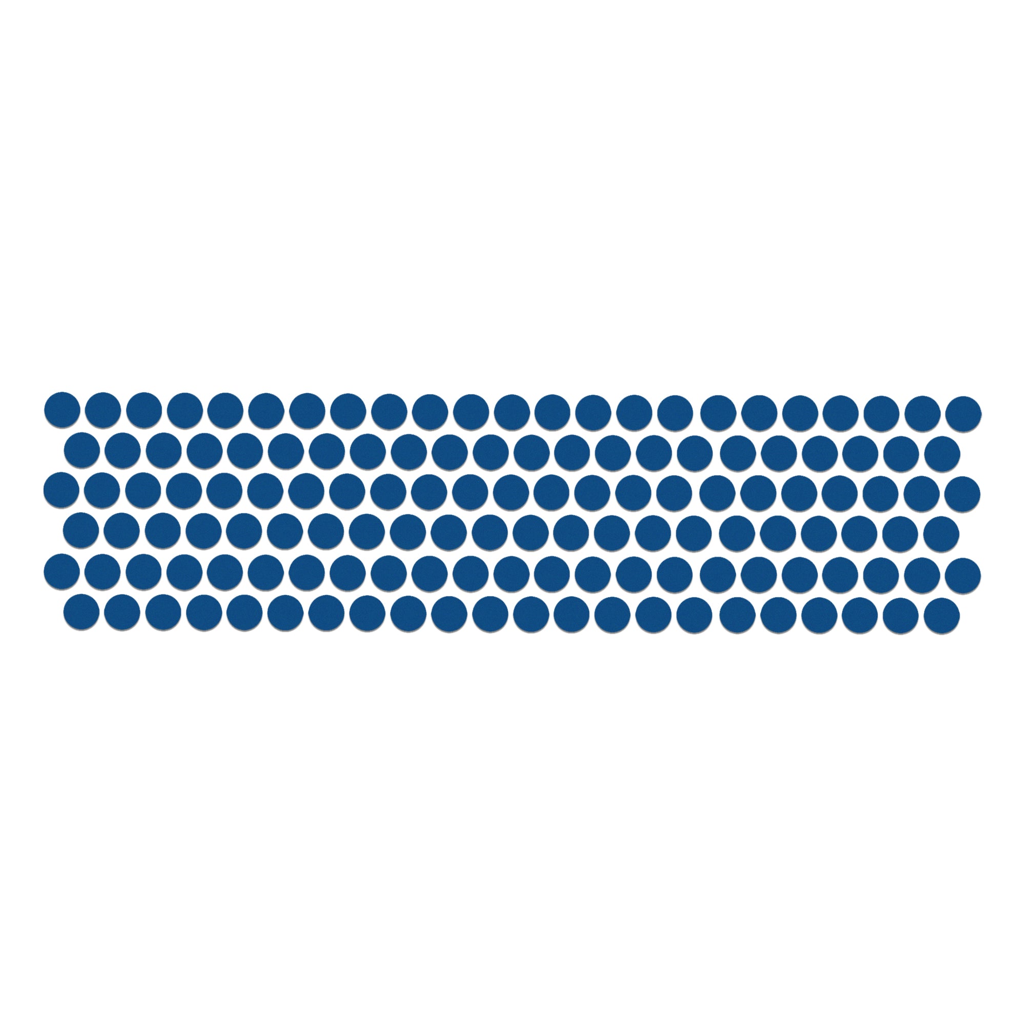 Comet Busters mini round navy blue bindis arranged in neat rows, featuring a classic plain dot design suitable for traditional, festive, and everyday wear