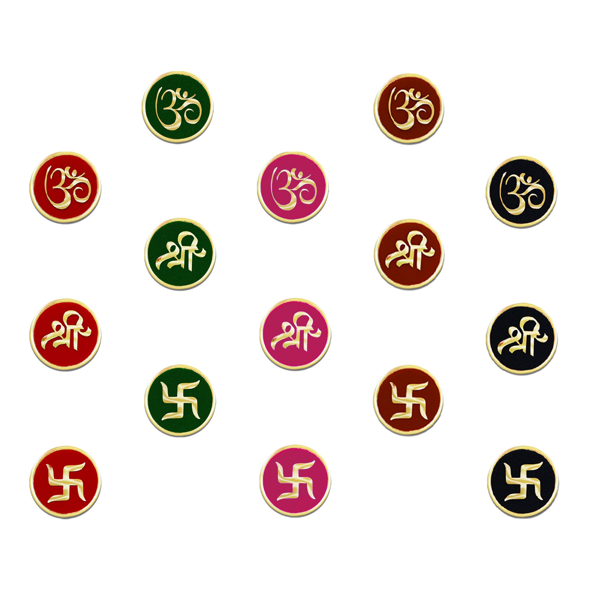 Indira by Comet Busters® Sacred Symbols Designer Bindi Collection | Om, Shree & Swastik Premium Velvet Bindis