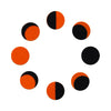 Comet Busters® Phases of Moon Bindis – 10mm Orange & Black Velvet Round Bindis (8 Bindis)(BIN2662)