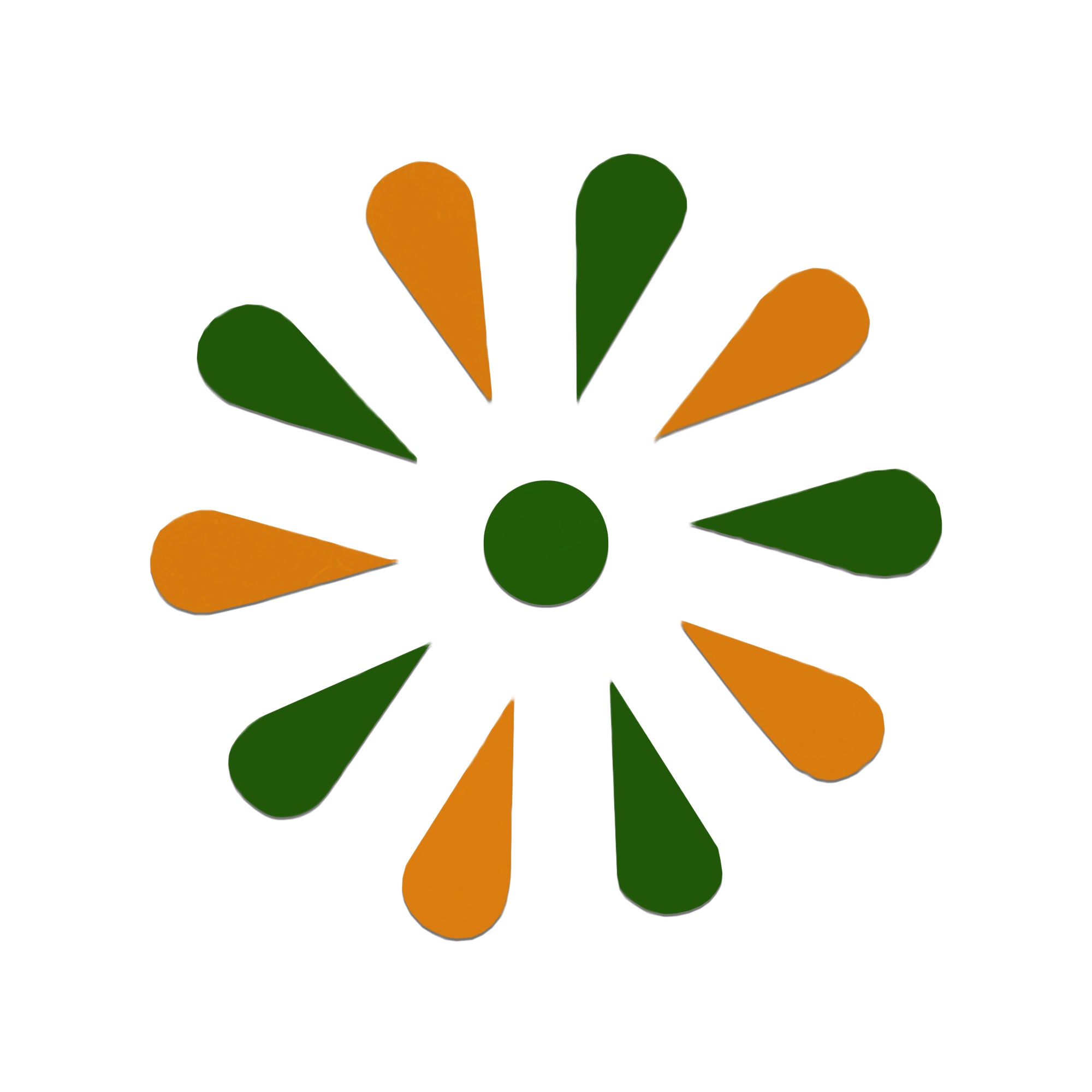 Comet Busters Orange & Green Petal Designer Bindi for Women and Girls, Dual Color Teardrop Shape Bindi Set with Green Center Dot, Floral Pattern Forehead Stickers for Traditional, Festive and Ethnic Wear
