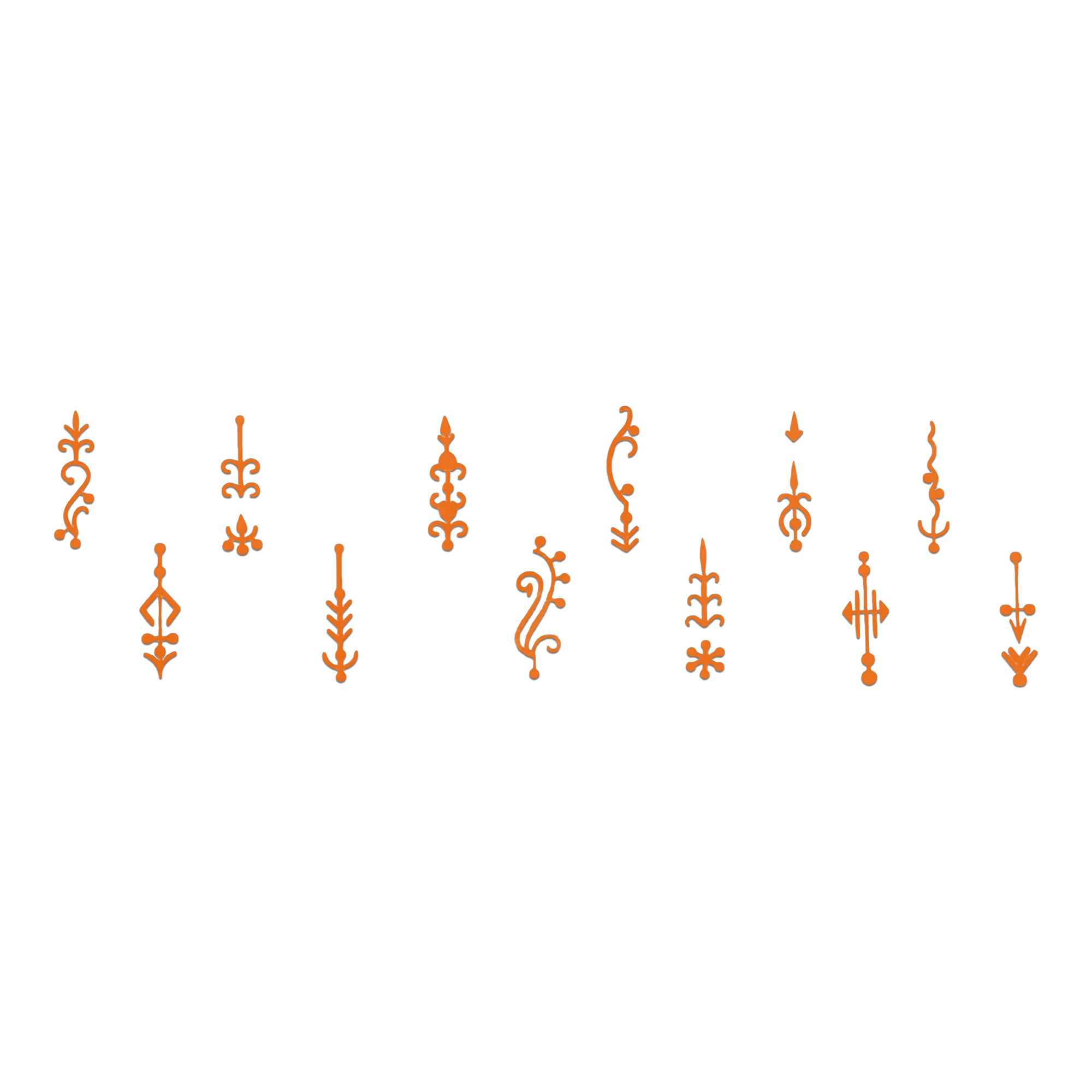 Comet Busters® Orange Designer Classic Bindis – Handcrafted, Reusable, Skin-Safe Indian Forehead Stickers for Women