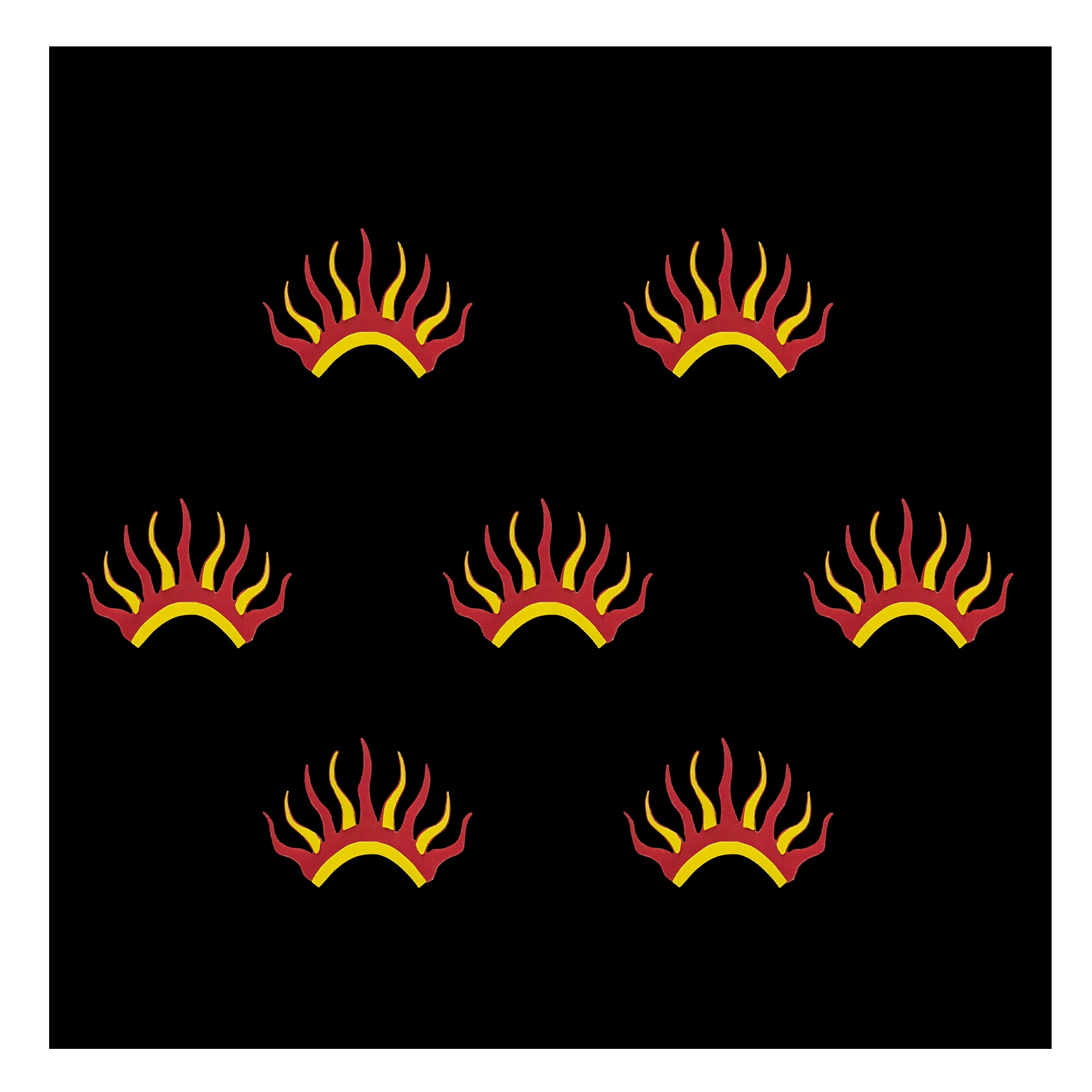 Spiritual sun arch bindis for puja and rituals