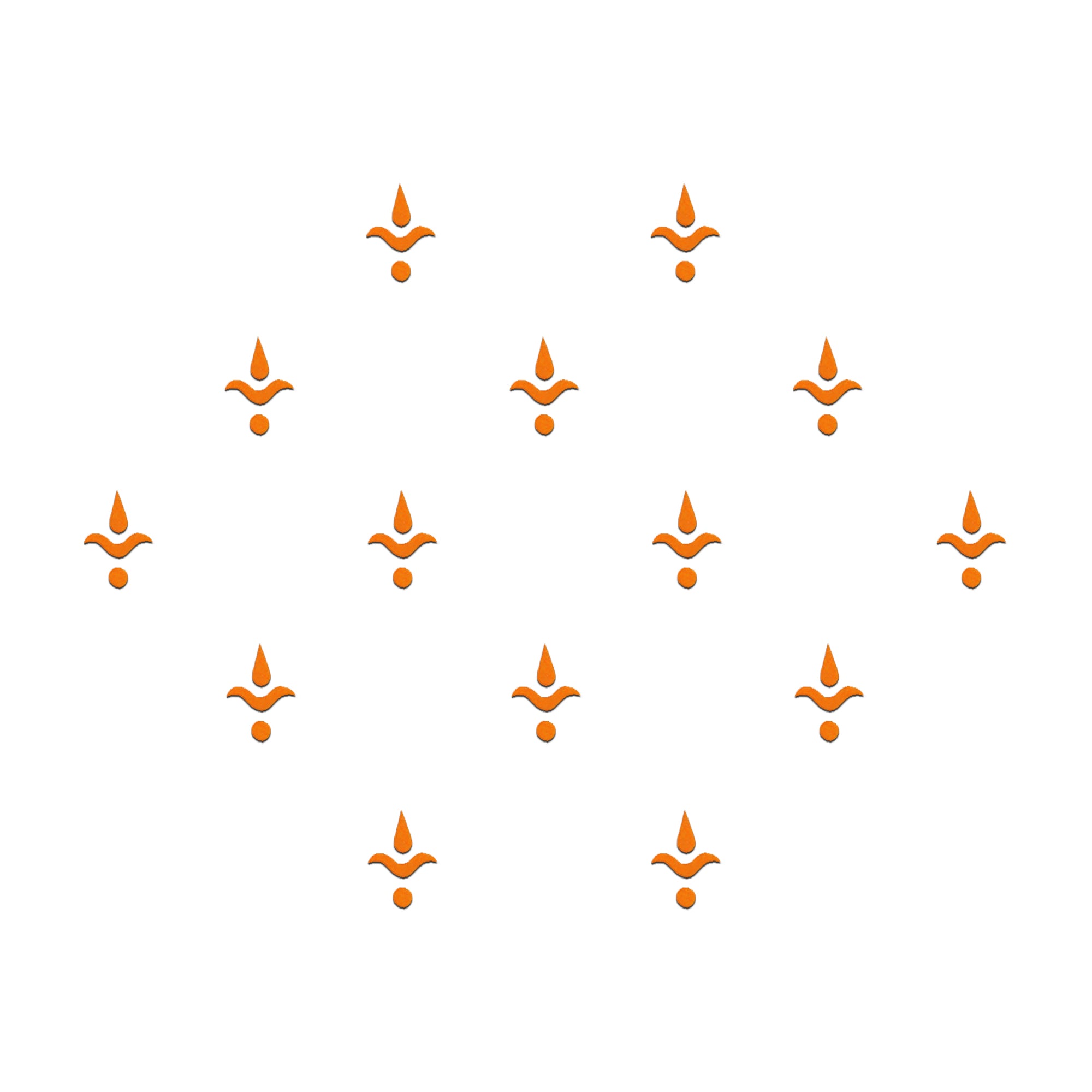 Comet Busters Orange wave and teardrop design bindi sticker set for women and girls
