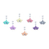 Comet Busters® Pastel Multicolor Floral Lotus Velvet Bindis – 8mm Designer Bindi with Stone for Women & Girls (7 Bindis)(BIN2553)