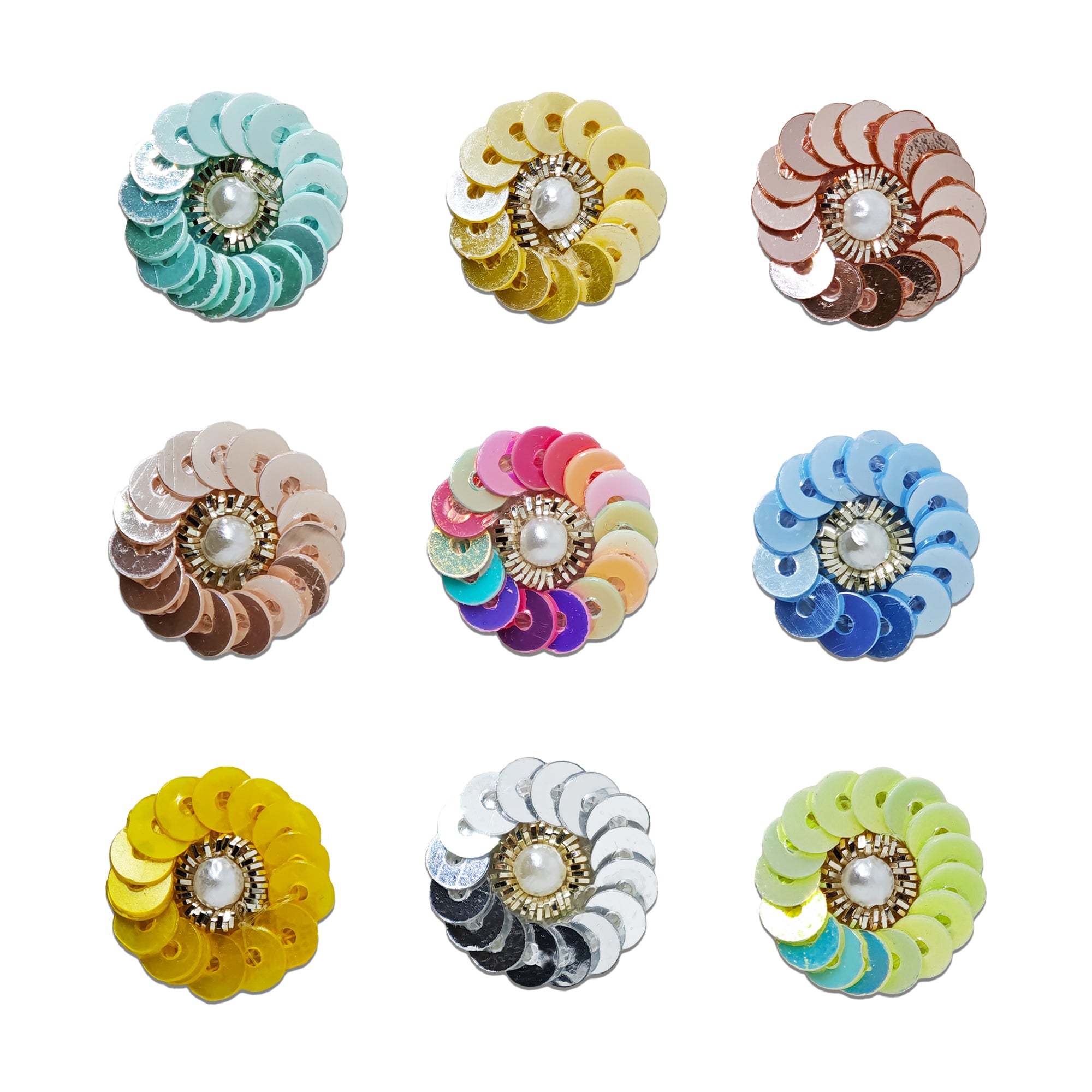 Comet Busters Pearl Sequin Designer Bindis | Multicolor Round Sequin Bindi Collection