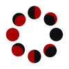 Comet Busters® Phases of Moon Bindis – 13mm Red & Black Velvet Round Bindis (8 Bindis)(BIN2658)