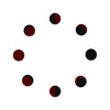 Comet Busters® Phases of Moon Bindis – 8mm Maroon & Black Velvet Round Bindis (8 Bindis)(BIN2672)