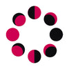 Comet Busters® Phases of Moon Bindis – 13mm Pink & Black Velvet Round Bindis (8 Bindis)(BIN2673)