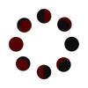 Comet Busters® Phases of Moon Bindis – 10mm Maroon & Black Velvet Round Bindis (8 Bindis)(BIN2671)