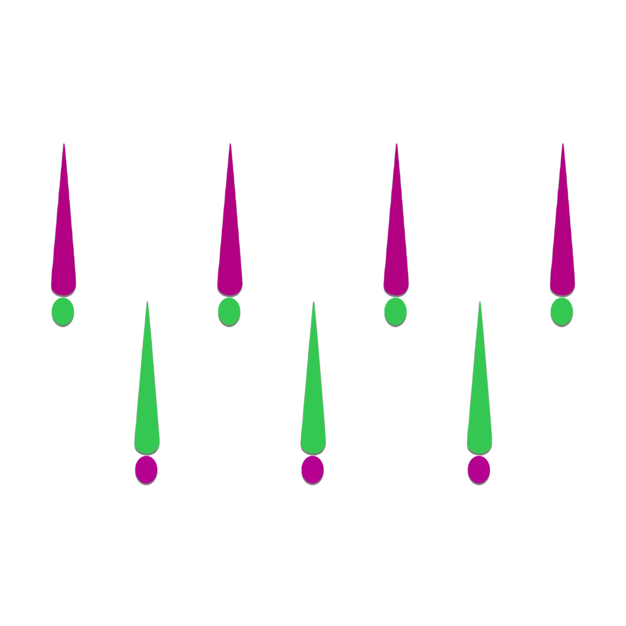 Comet Busters Pink & Green Long Drop Designer Bindi by Comet Busters featuring elegant elongated pointed bindis in vibrant pink and green shades paired with matching round accents. Reusable self-adhesive designer bindis for women and girls, perfect for festive occasions, traditional attire, ethnic wear, cultural celebrations, and contemporary fashion styling.