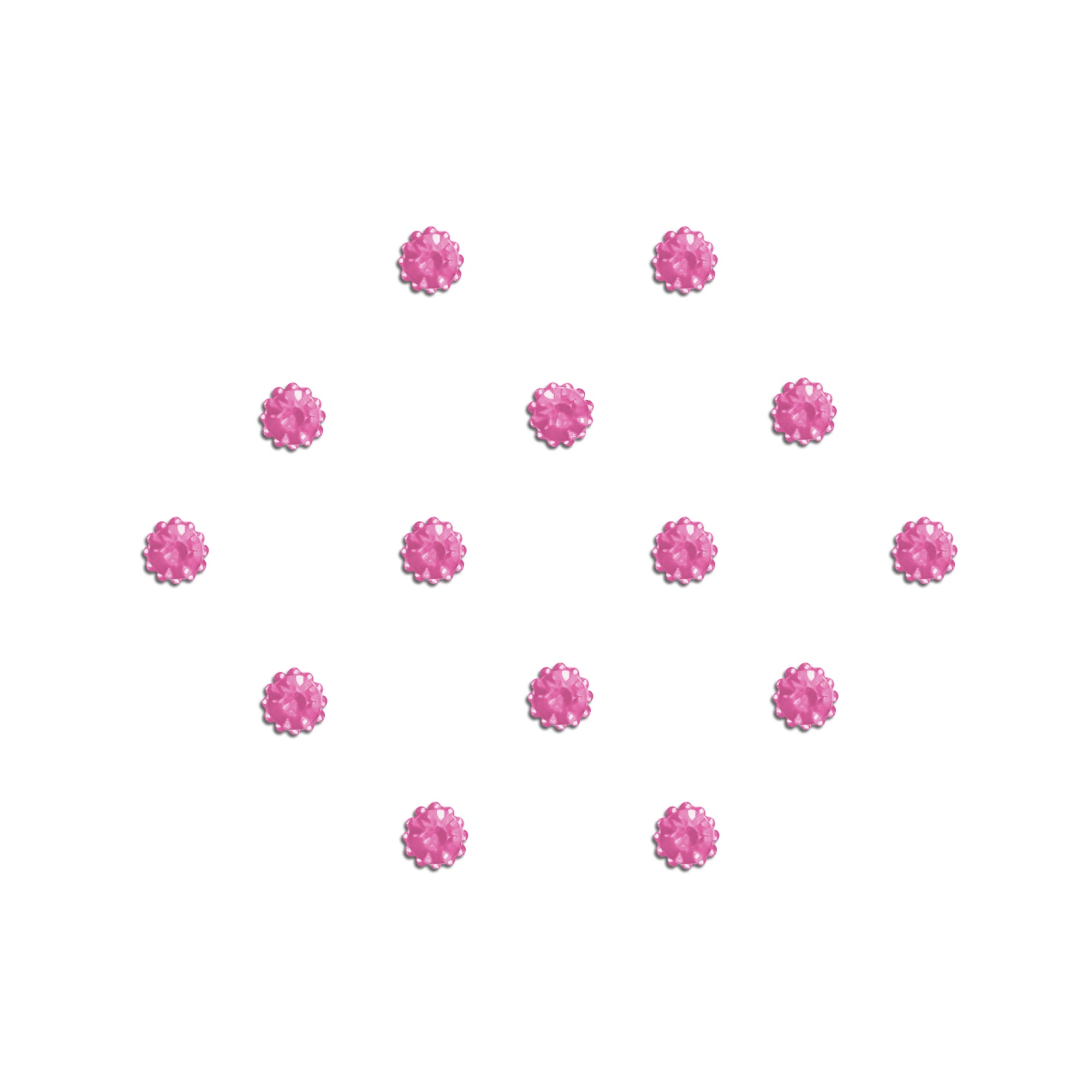 Comet Busters Pink stone bindis featuring round sparkling gemstone-style dot
