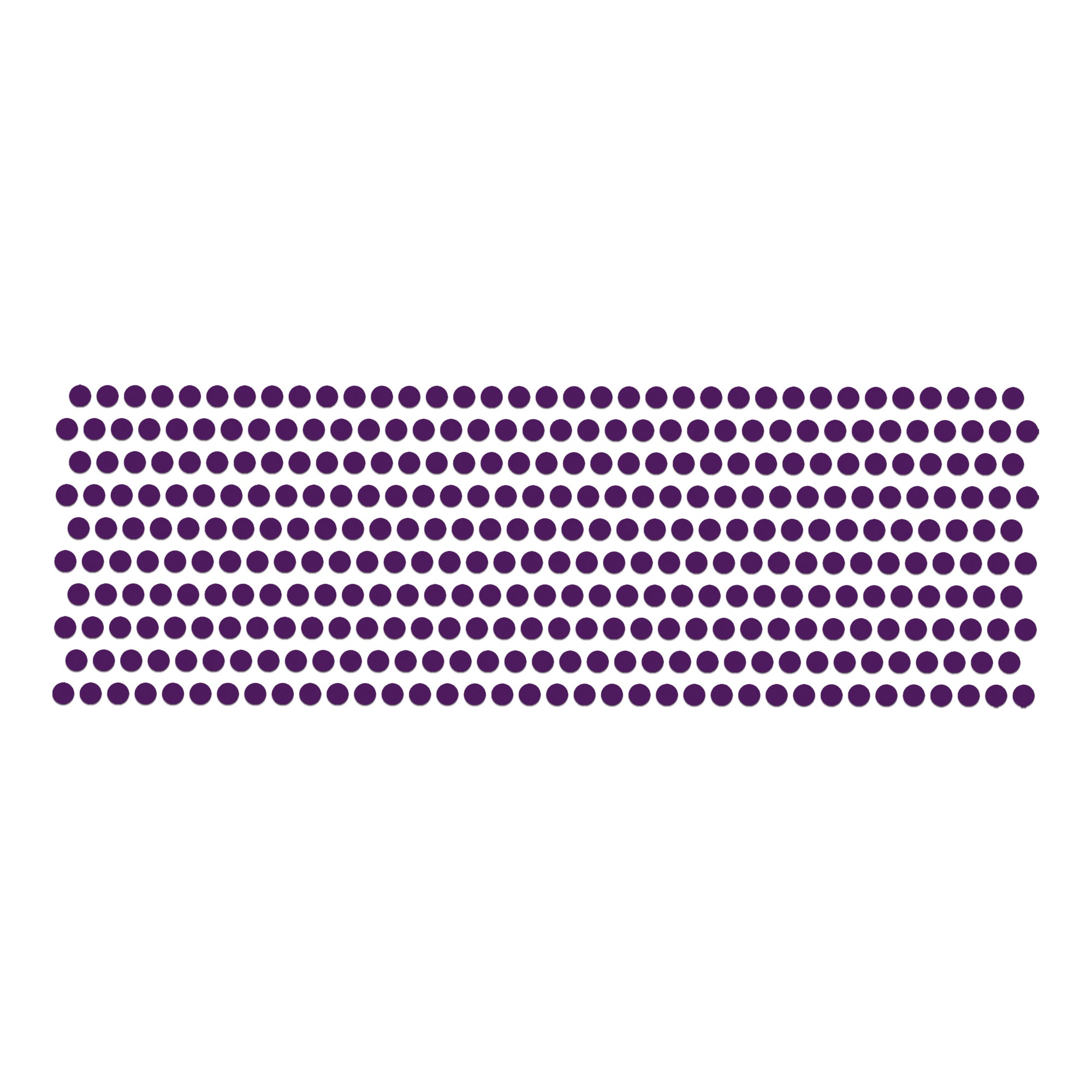 Comet Busters 3mm mini round purple bindis arranged in rows, featuring a classic plain dot design for traditional, festive, and everyday wear.
