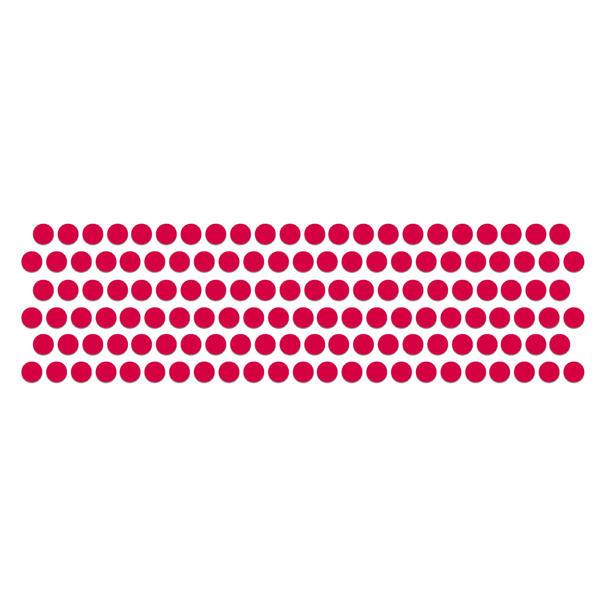 Comet Busters rani pink round velvet bindis featuring multiple small circular bindis in a vibrant pink shade arranged in neat rows on a light background, traditional self-adhesive everyday bindi set for women and girls.