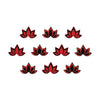 Comet Busters® Red, Black, Multicolor Floral, Lotus – PVC – Handcrafted, Reusable & Skin-Friendly Bindis for Casual Wear (10mm) – Forehead Bindi Stickers for Women & Girls – BIN1948
