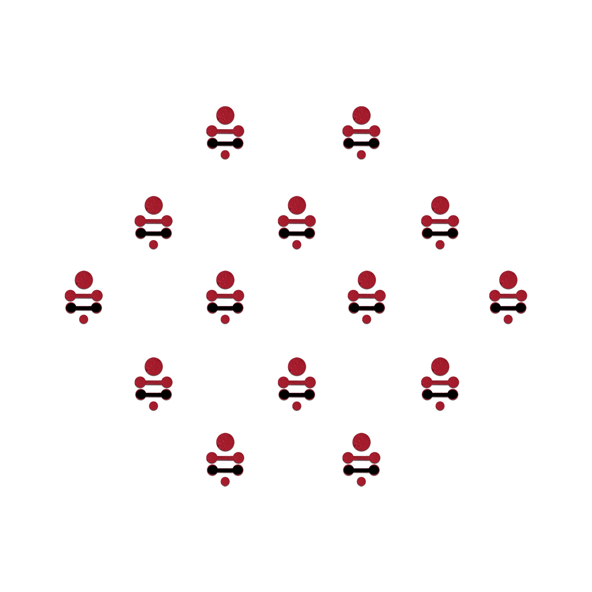 Comet Busters Red and Black minimal designer bindi for modern ethnic styling