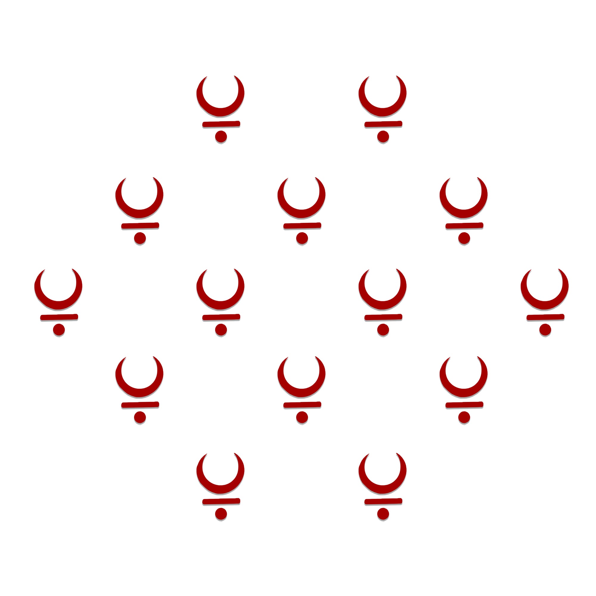 Comet Busters red Chandra tilak bindis featuring crescent moon
