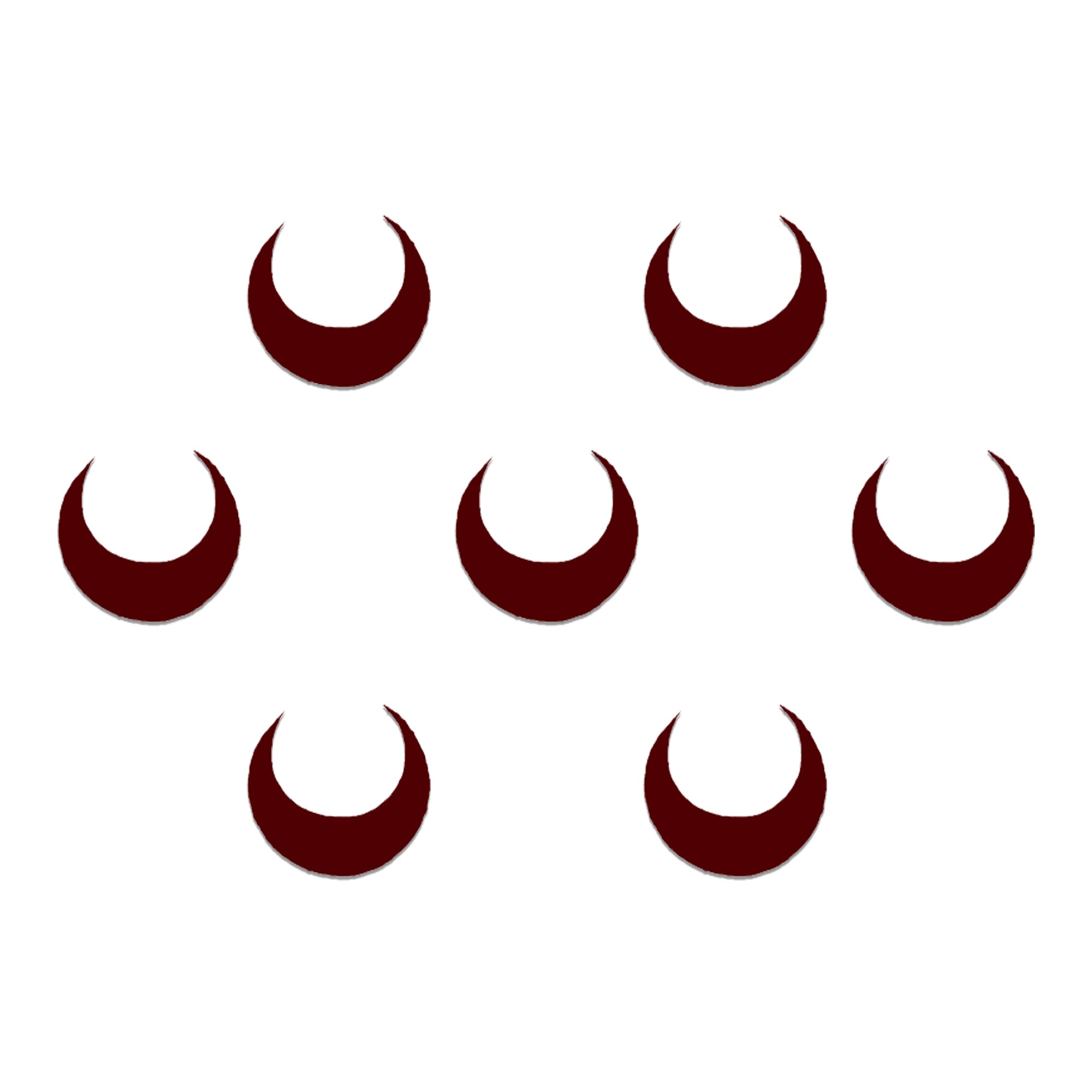 Comet Busters Red Crescent Moon Bindi featuring elegant maroon-red crescent moon shaped bindis with a smooth curved silhouette. Inspired by lunar beauty and traditional Indian styling, these bindis are perfect for festive occasions, ethnic wear, cultural celebrations, weddings, and everyday fashion. Reusable self-adhesive bindi for women and girls.