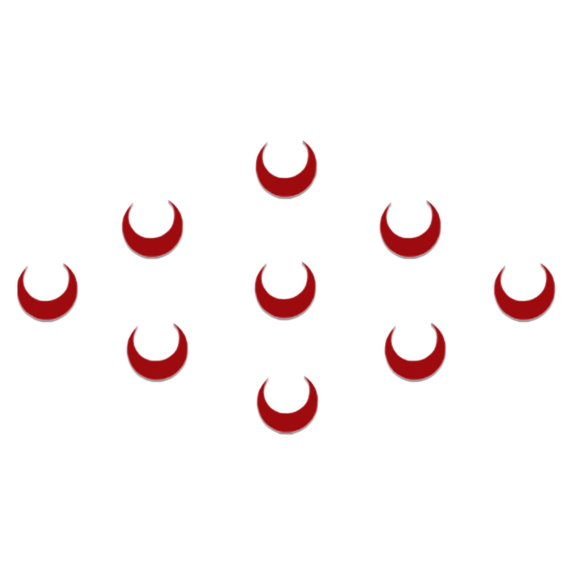 Comet Busters Red Crescent Moon Velvet Bindis featuring elegant crescent-shaped red bindis with a soft velvet finish. Reusable designer bindis for women and girls, perfect for traditional wear, festive celebrations, spiritual occasions, cultural events, and everyday ethnic fashion styling.