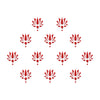 Comet Busters® Lotus Floral Bindis – 10mm Red Designer Bindi for Women & Girls (12 Bindis)(BIN2520)