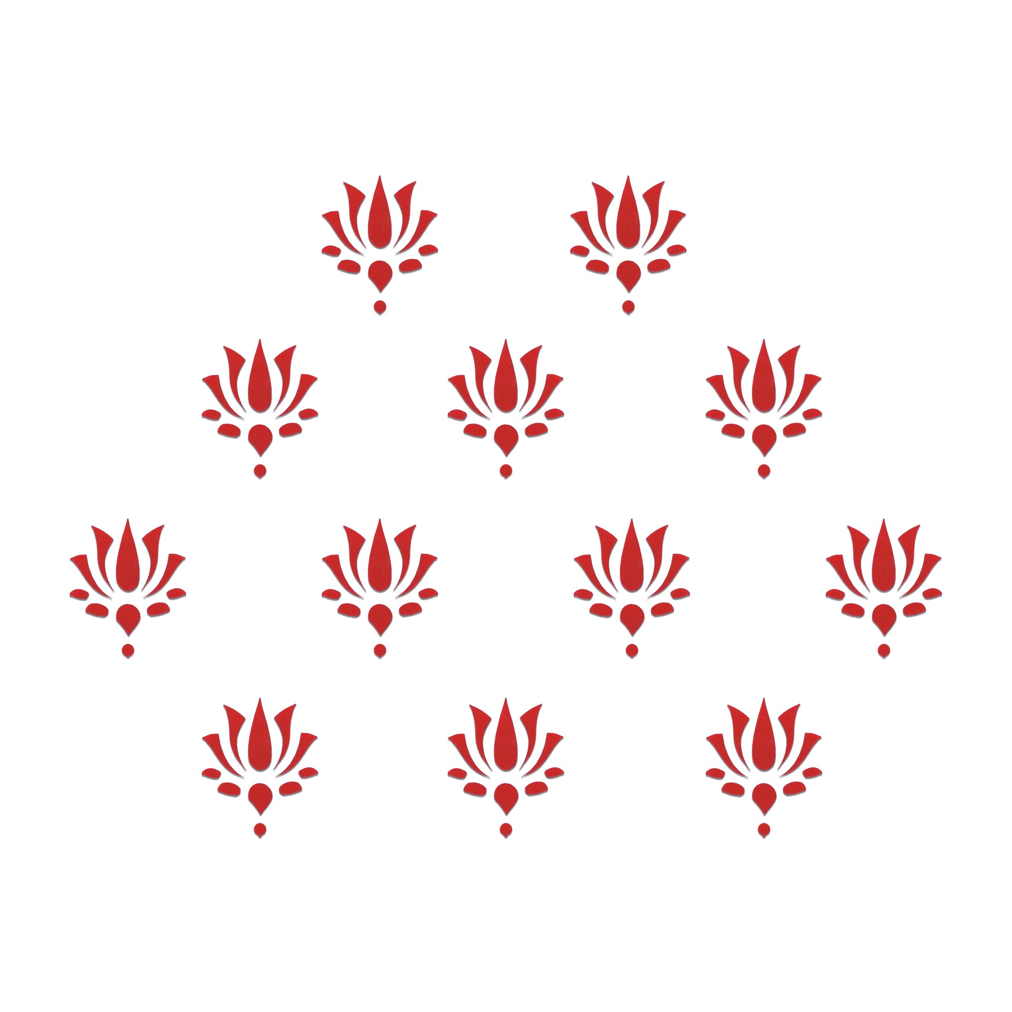 Comet Busters Red lotus designer bindis for women