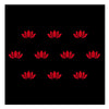 Comet Busters® Lotus Bloom Bindis – 7mm Red Floral Design (10 Bindis)(BIN2656)