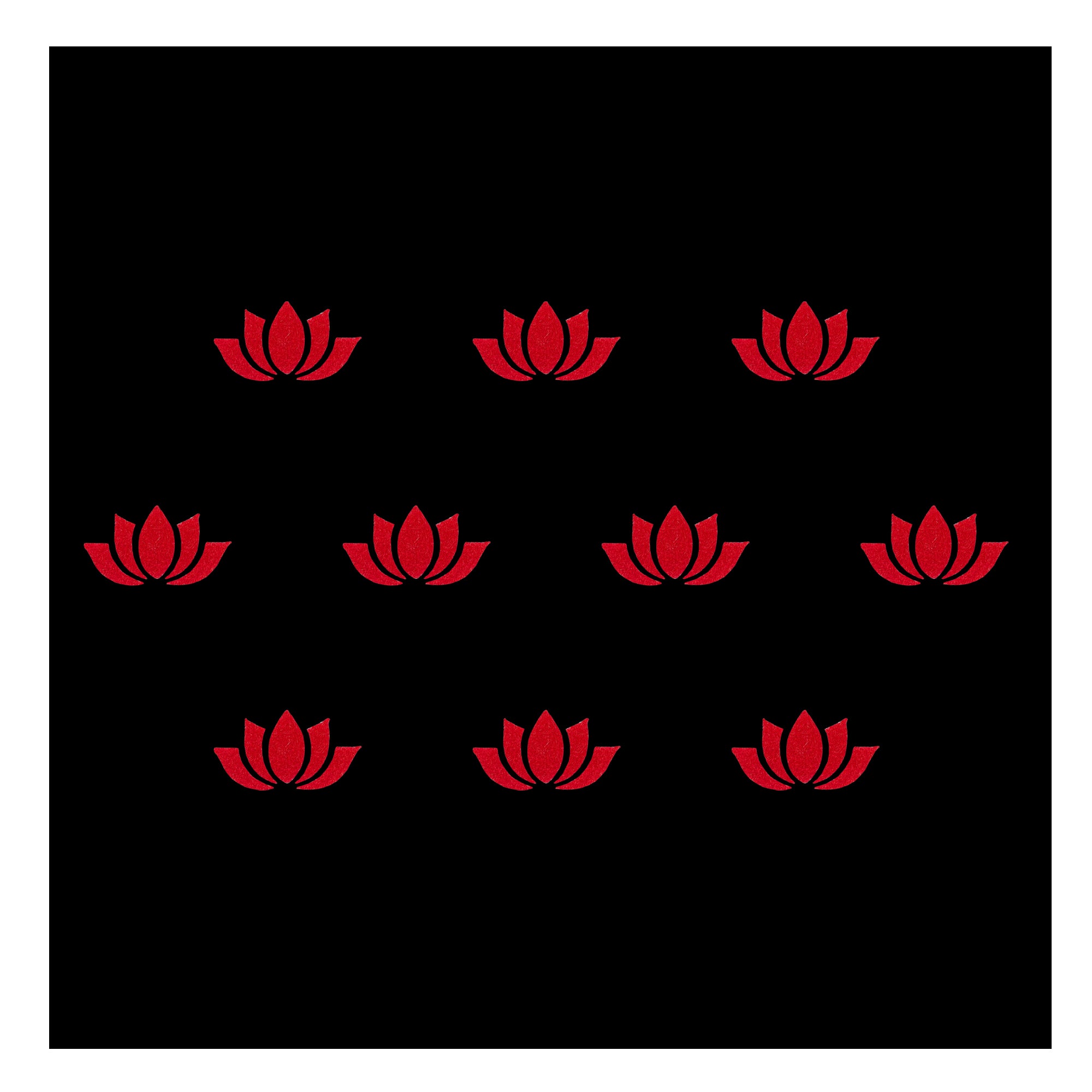 Comet Busters Red lotus-shaped designer bindi sticker for women and girls, traditional floral lotus forehead bindi for festive and ethnic occasions.