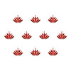 Comet Busters® Red & Maroon Lotus Floral Bindis – 10mm Designer Bindis (10 Bindis)(BIN2684)