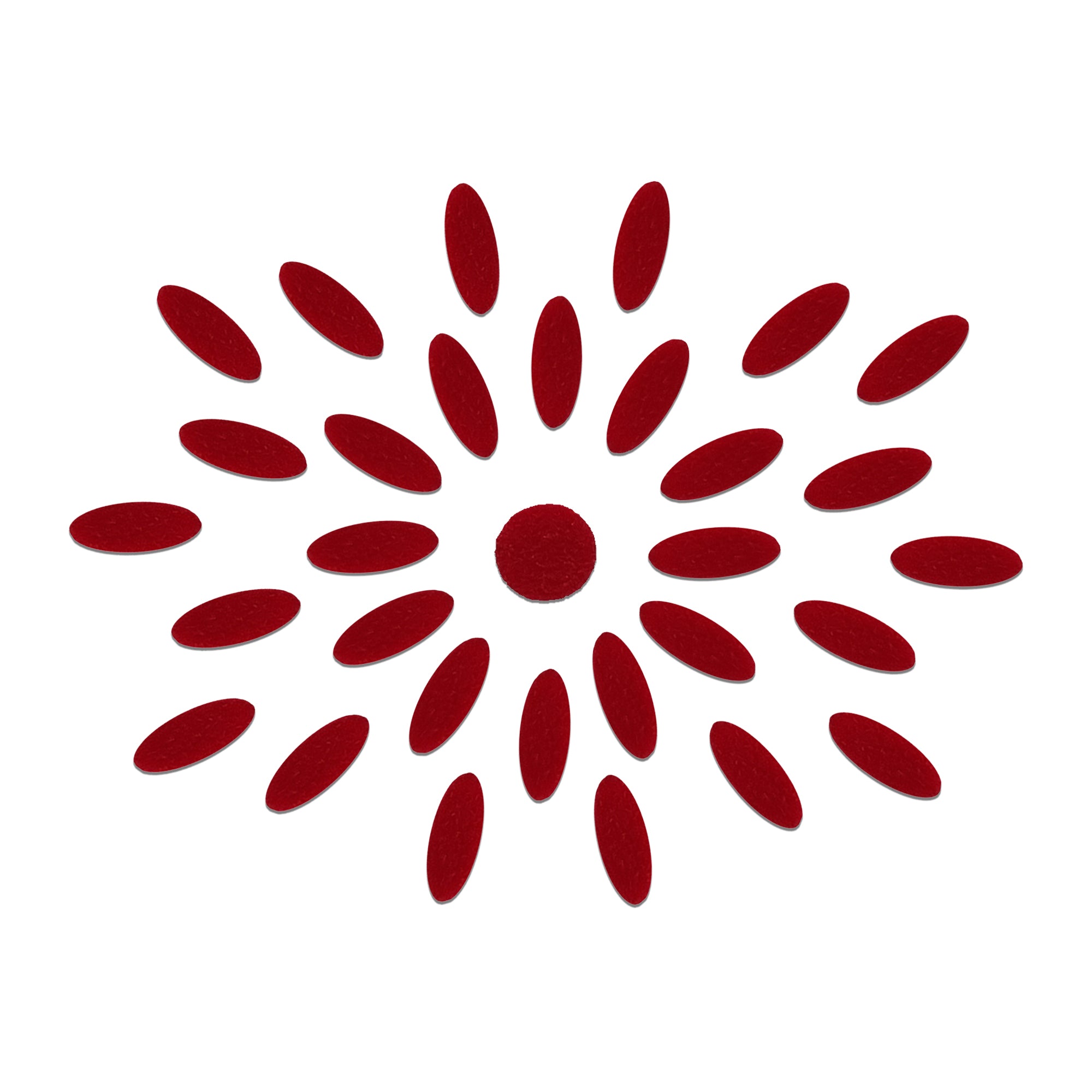 Comet Busters Red oval floral bindi set with center round bindi, traditional designer forehead stickers for women, ideal for Bharatanatyam, Kuchipudi, weddings, festivals, temple visits, cultural programs, and traditional Indian attire.