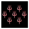 Comet Busters® Dev Trishul Bindis – 20mm Red White Mahakal Tilak (7 Bindis)(BIN2653)