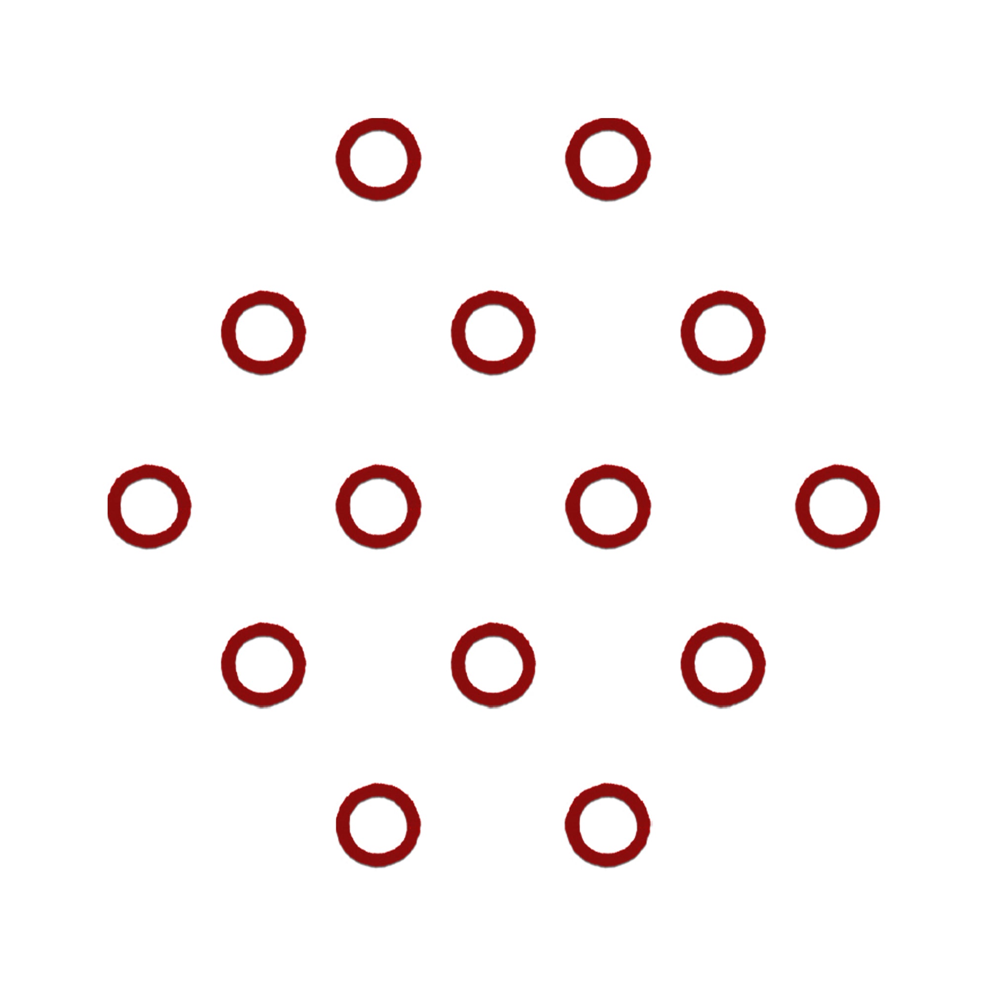 Traditional hollow dot bindis for forehead decoration