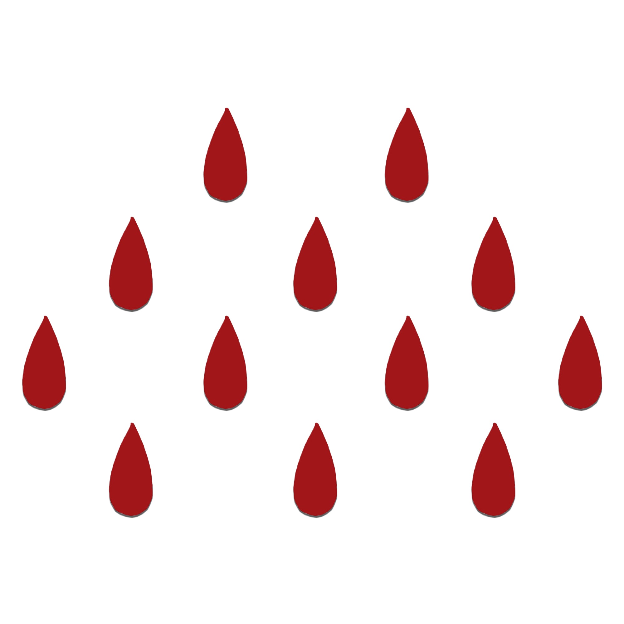 Comet Busters classic red teardrop bindi featuring a simple elongated drop shape for traditional and everyday ethnic wear.