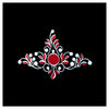 Comet Busters® Red, White, Multicolor, Bengali Bindi – PVC, Velvet – Handcrafted, Reusable & Skin-Friendly Bindis for Bridal Wear (Free Size) – Forehead Bindi Stickers for Women & Girls – BIN1980
