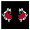 Comet Busters® Bengali Paisley Hand Kolka Stickers – Traditional Red & White Bridal Bindi Hand Stickers (1 Pair)(KOLKA012)