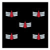 Comet Busters® Red & White Mahakal Tilak Spiritual Bindis –11mm Reusable Designer Bindi for Women & Girls (BIN2506)(5 Bindis)