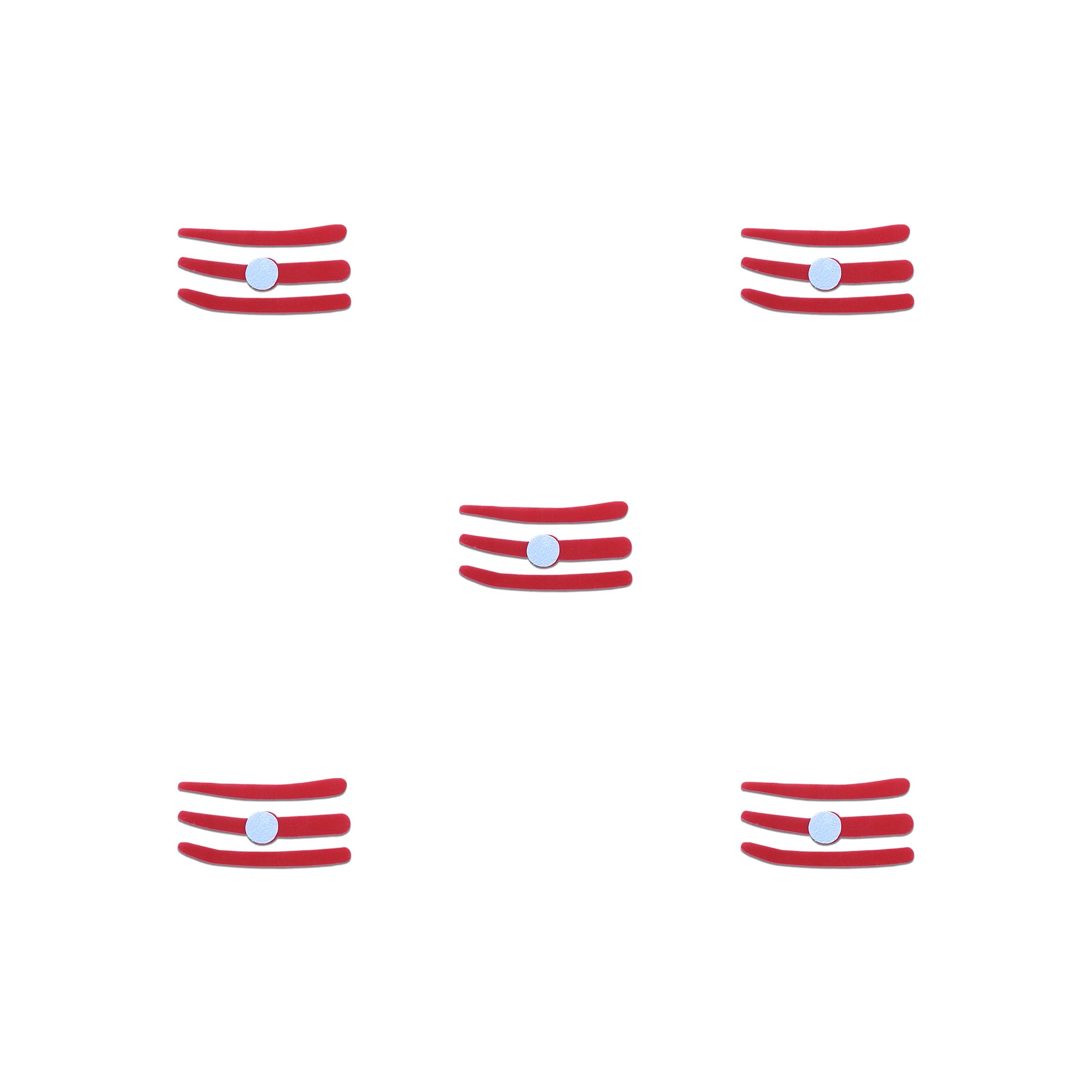 Comet Busters® Red & White Mahakal Tripund Bindis – 6mm Sacred Spiritu