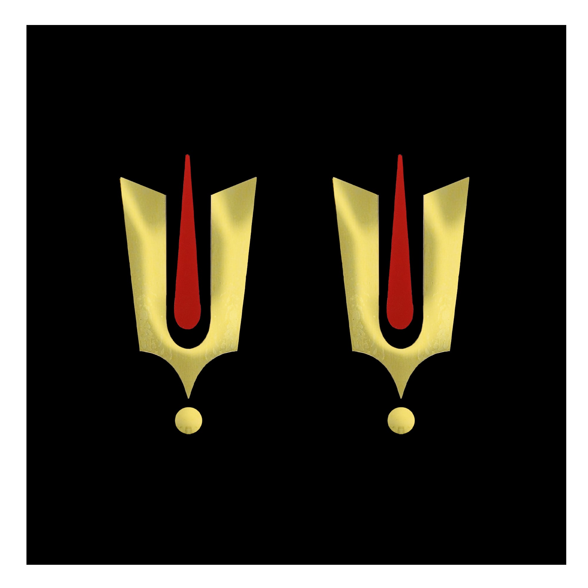 Comet Busters  Vaishnav tilak bindi with red center design