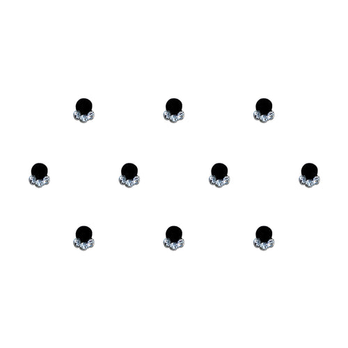 Comet Busters Velvet Round Black Bindi 