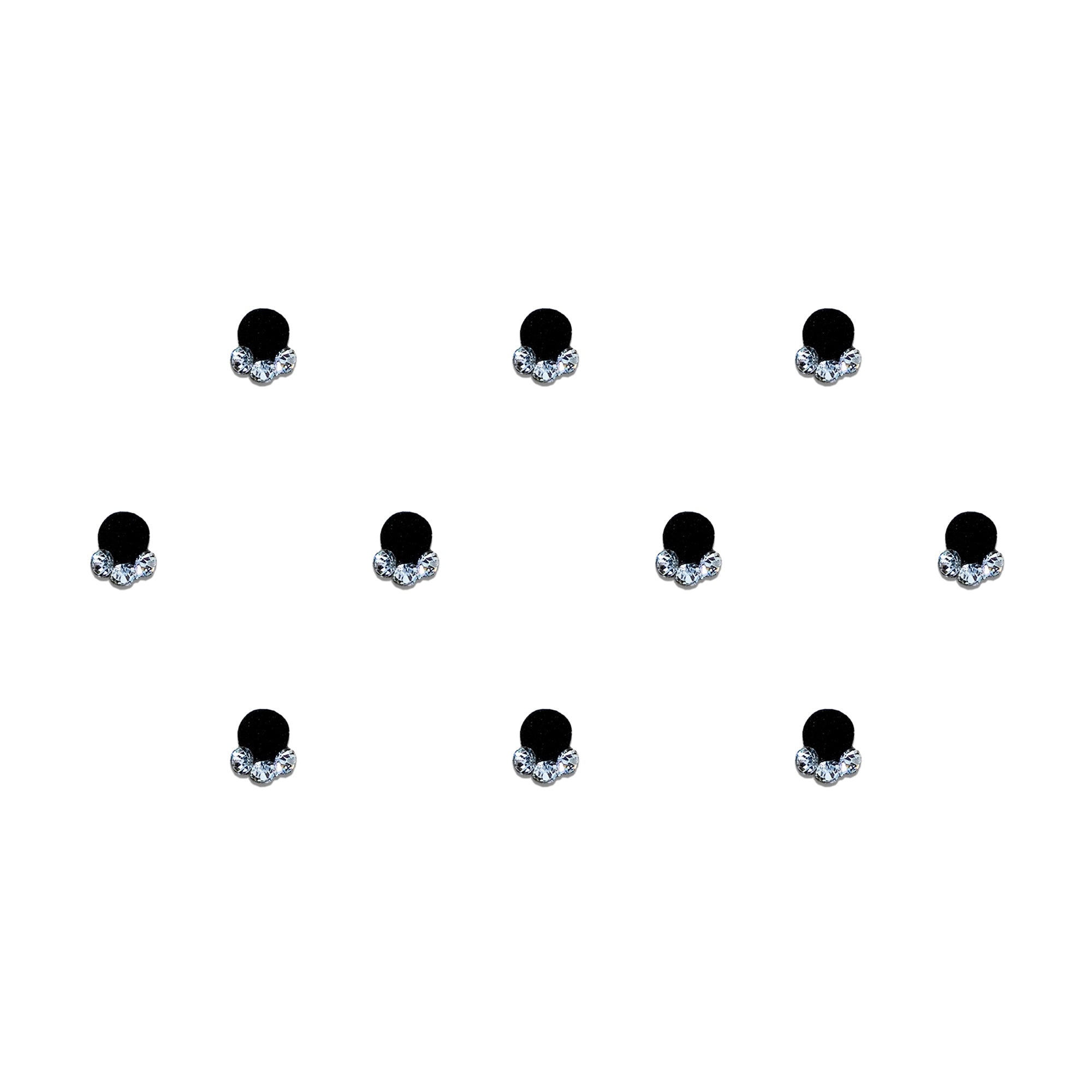 Comet Busters Velvet Round Black Bindi 