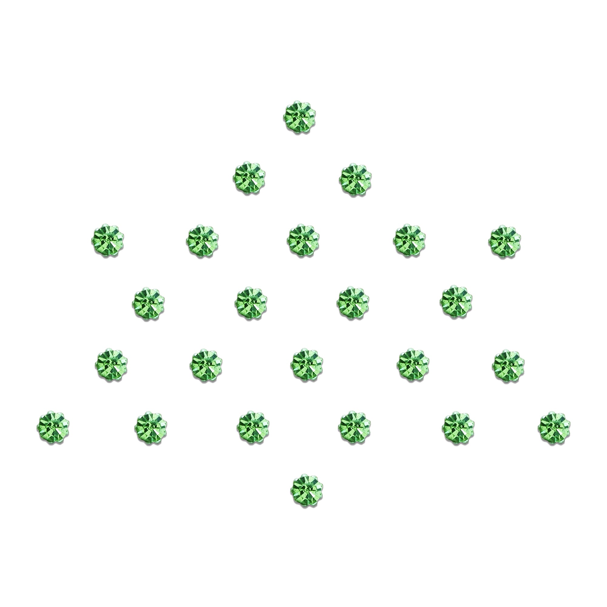 Comet Busters® Green Diamond Dot – Diamond – Handcrafted, Reusable & Skin-Friendly Bindis for Casual Wear (3mm) – Forehead Bindi Stickers for Women & Girls