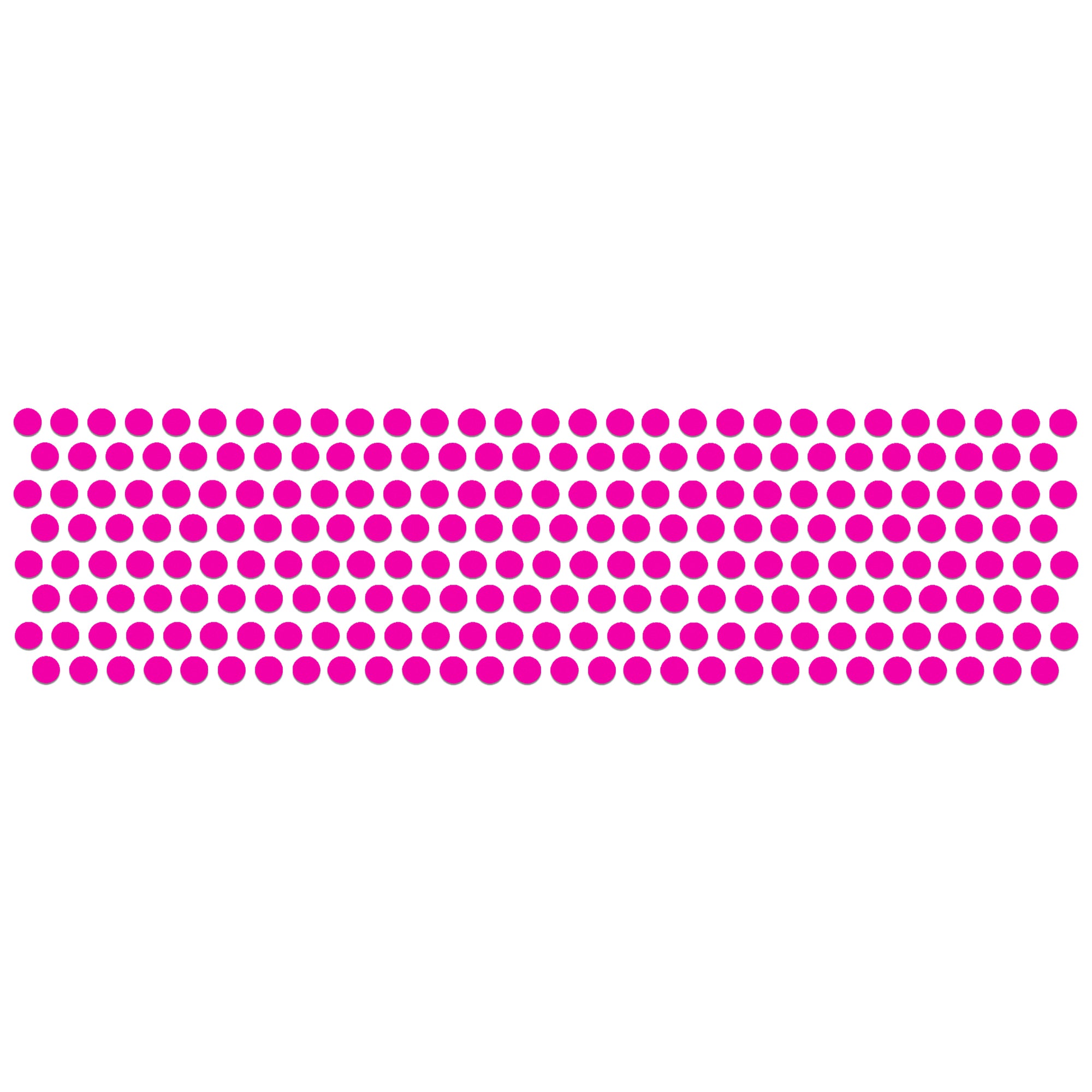 Comet Busters round magenta pink bindis arranged in neat rows, featuring a classic plain dot design for traditional, festive, and everyday wear.