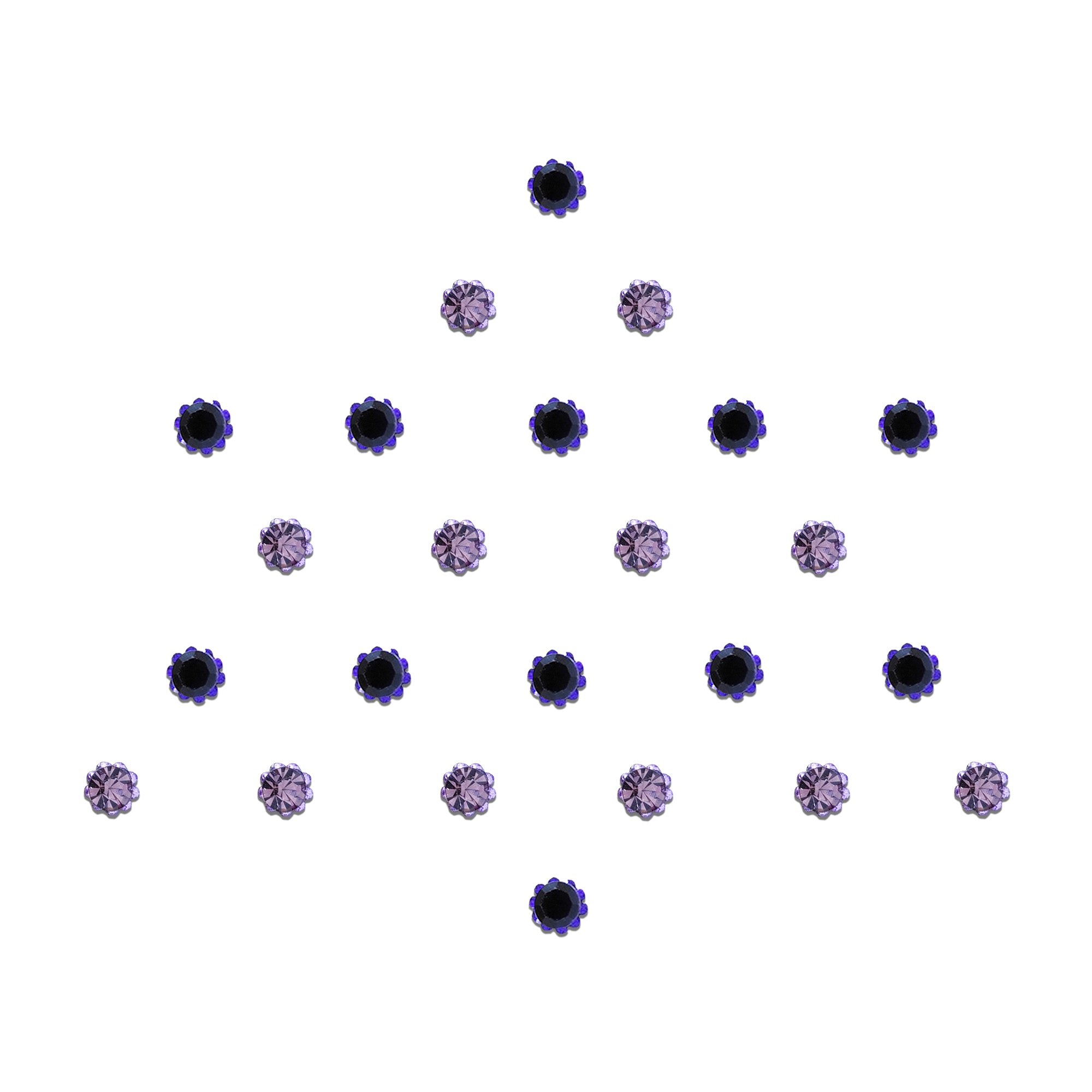 Comet Busters® Purple Diamond Dot – Diamond – Handcrafted, Reusable & Skin-Friendly Bindis for Casual Wear (3mm) – Forehead Bindi Stickers for Women & Girls 