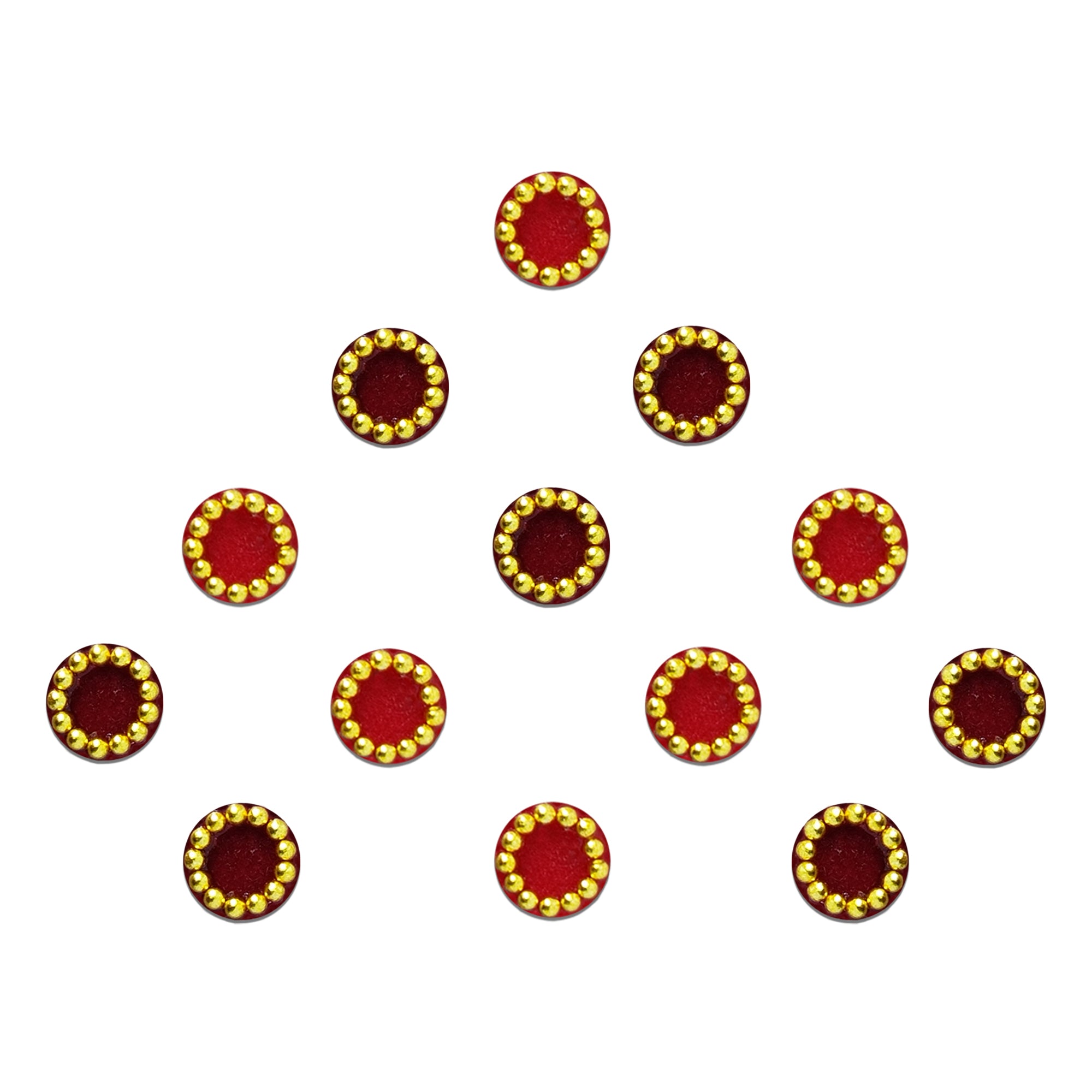 Comet Busters® Multicolor, Red, Maroon Round – Velvet, Shiny Beads – Handcrafted, Reusable & Skin-Friendly Bindis for Casual Wear (5mm) – Forehead Bindi Stickers for Women & Girls 