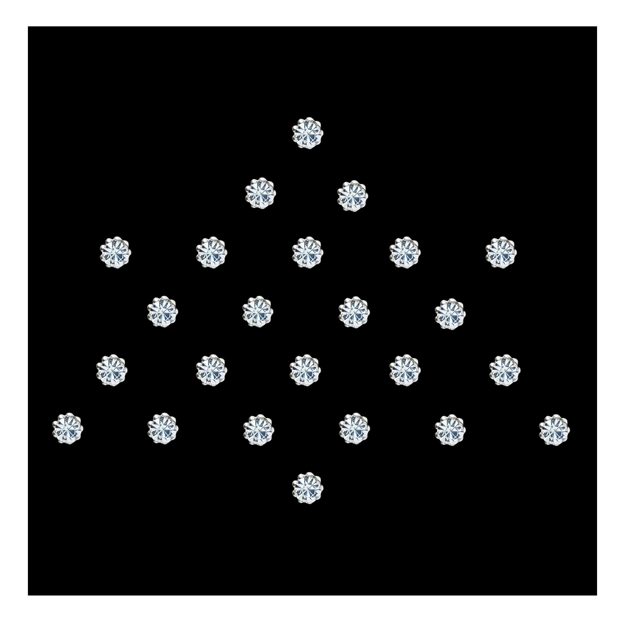 Comet Busters® Silver Diamond Dot – Diamond – Handcrafted, Reusable & Skin-Friendly Bindis for Casual Wear (3mm) – Forehead Bindi Stickers for Women & Girls 